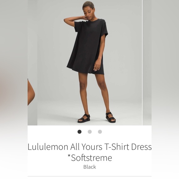lululemon athletica Dresses & Skirts - Lululemon All Yours  T Shirt Dress Softstreme Charcoal Size 2